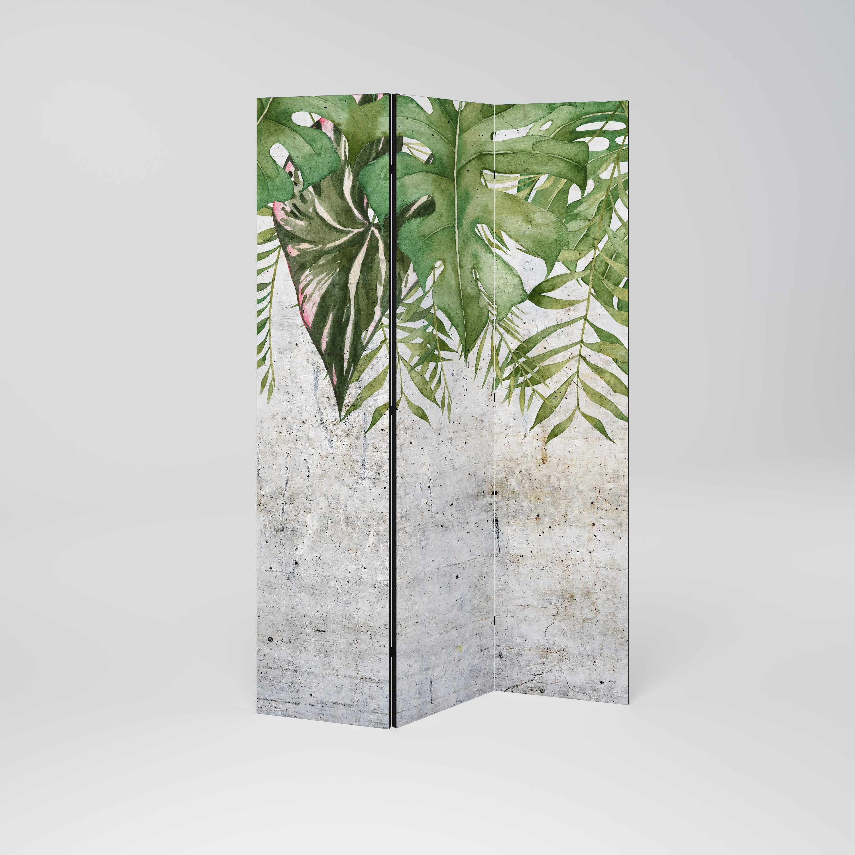 URBAN TROPICS Dekorativer 3-teiliger Raumteiler