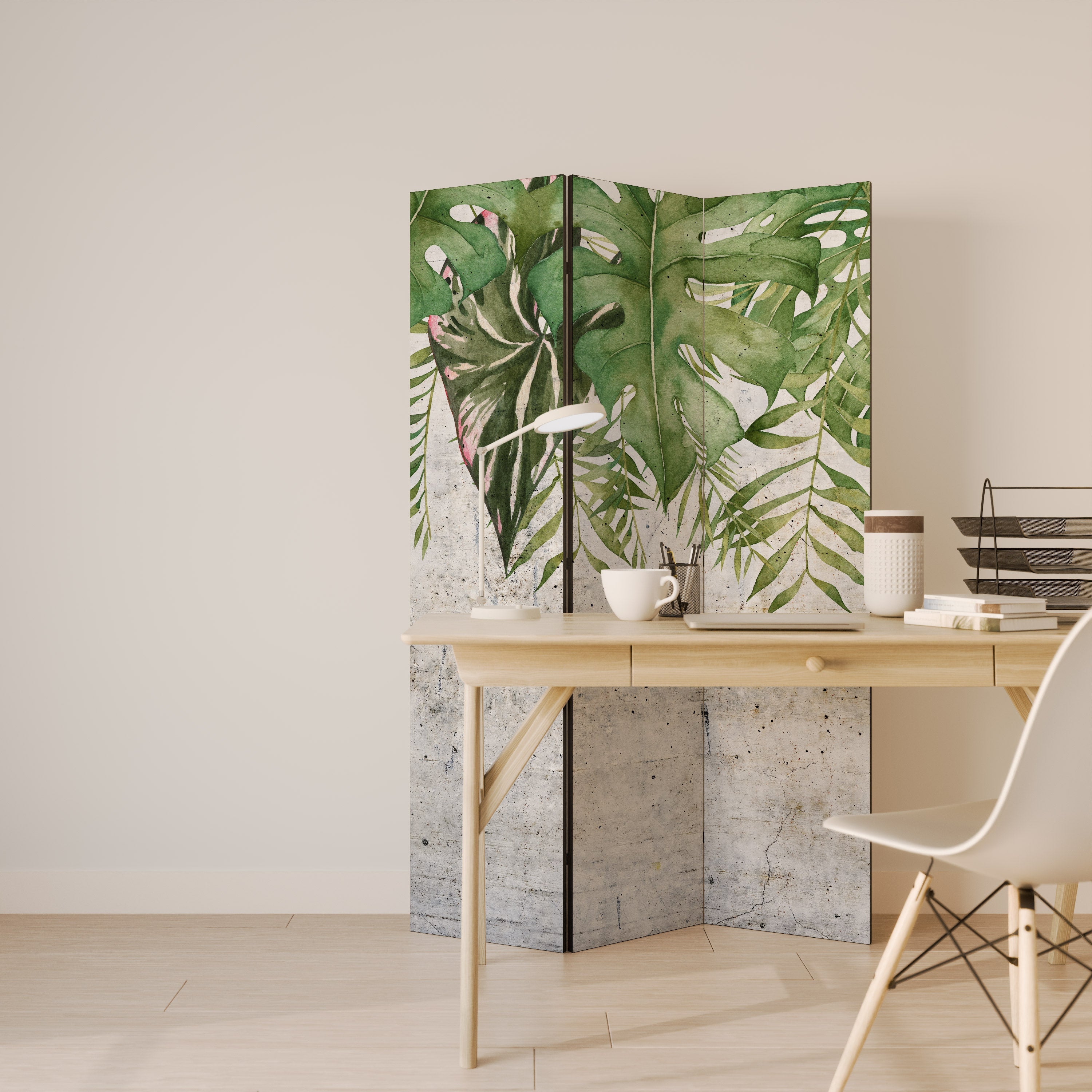 URBAN TROPICS Dekorativer 3-teiliger Raumteiler