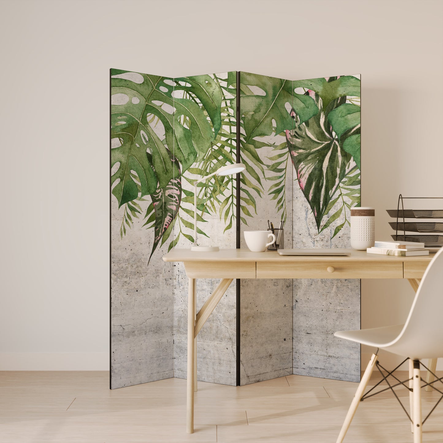 URBAN TROPICS 4-teiliger Paravent