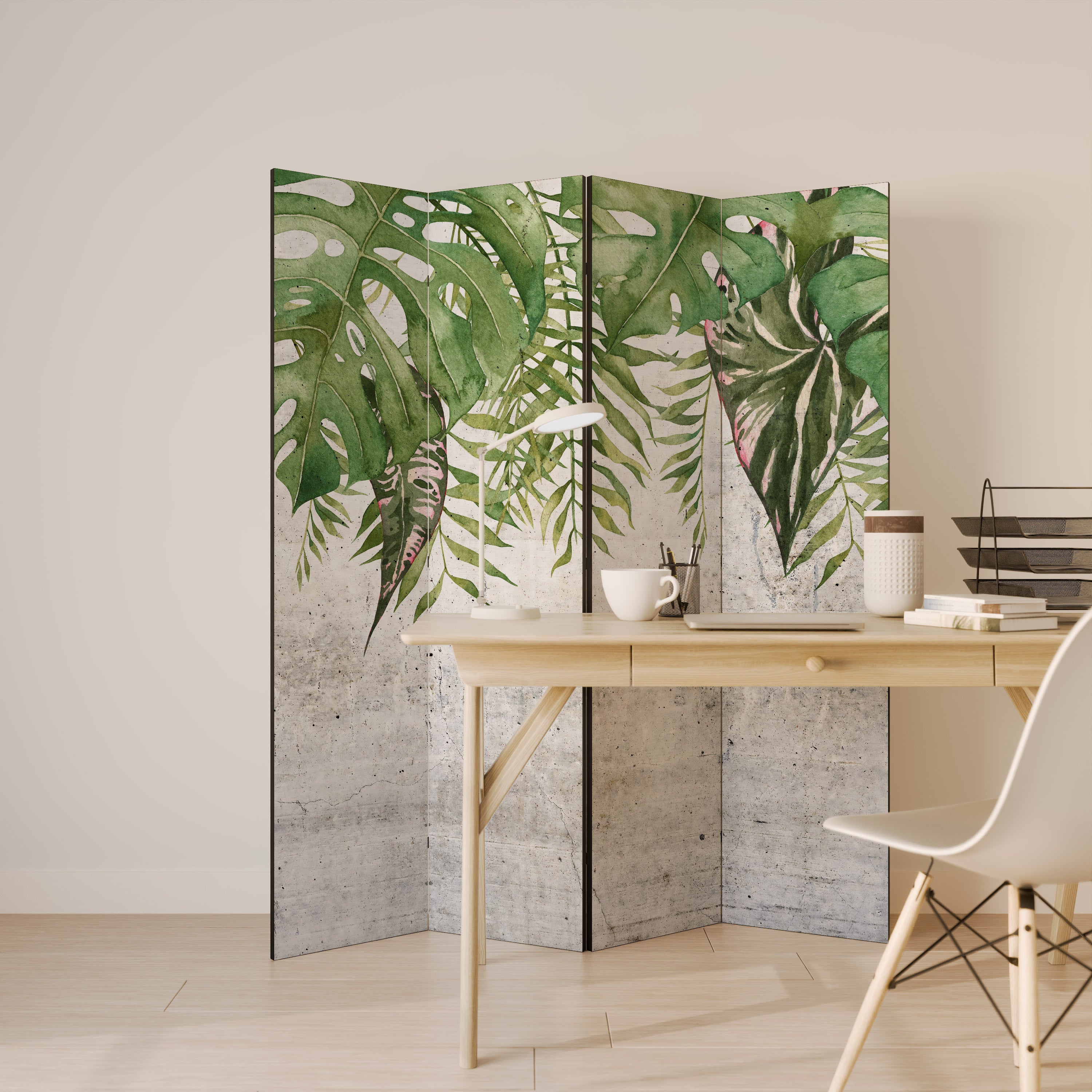 URBAN TROPICS 4-teiliger Paravent