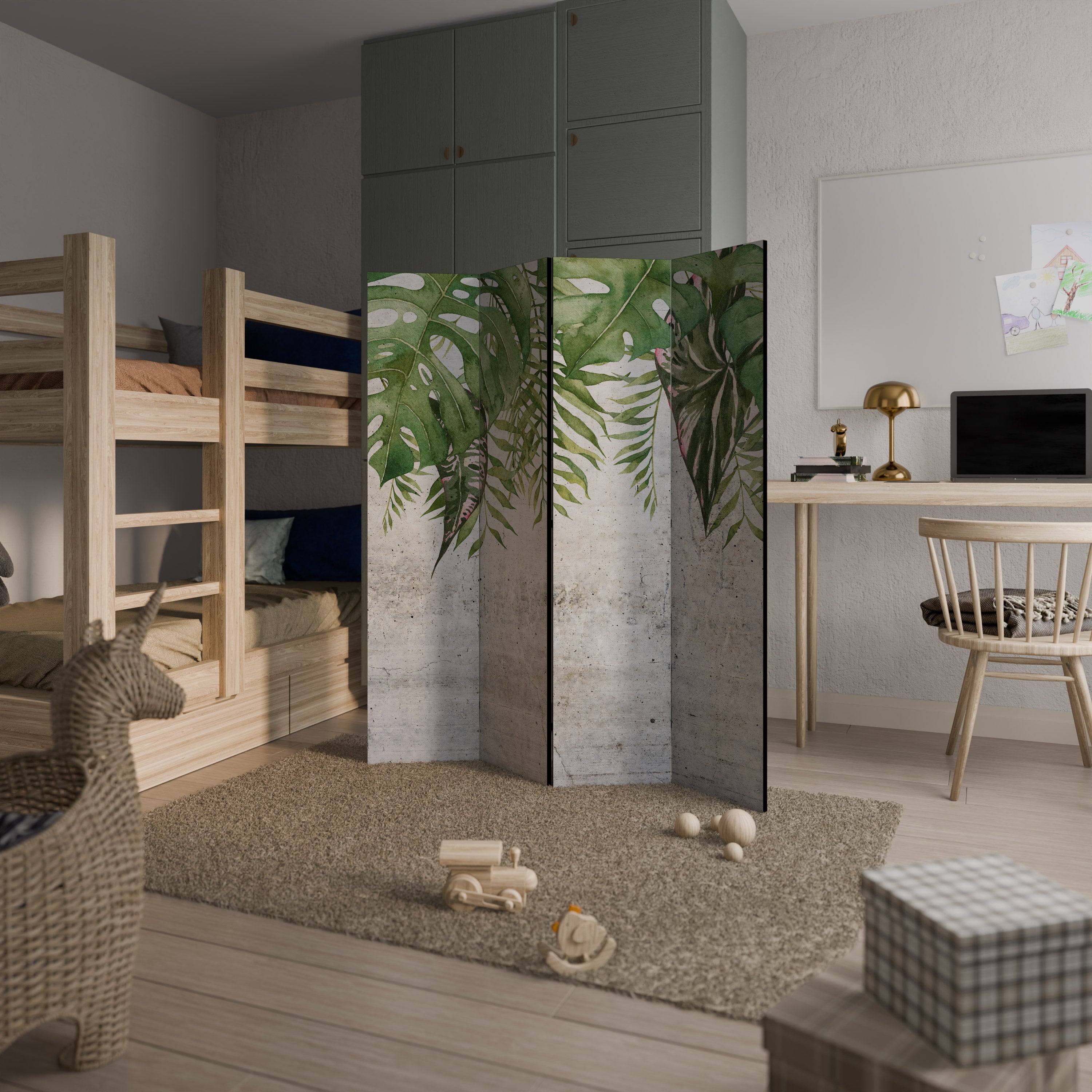 URBAN TROPICS 4-teiliger Paravent