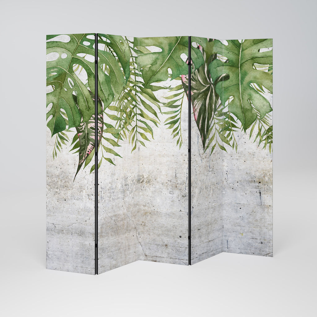 URBAN TROPICS Dekorativer 5-teiliger Raumteiler