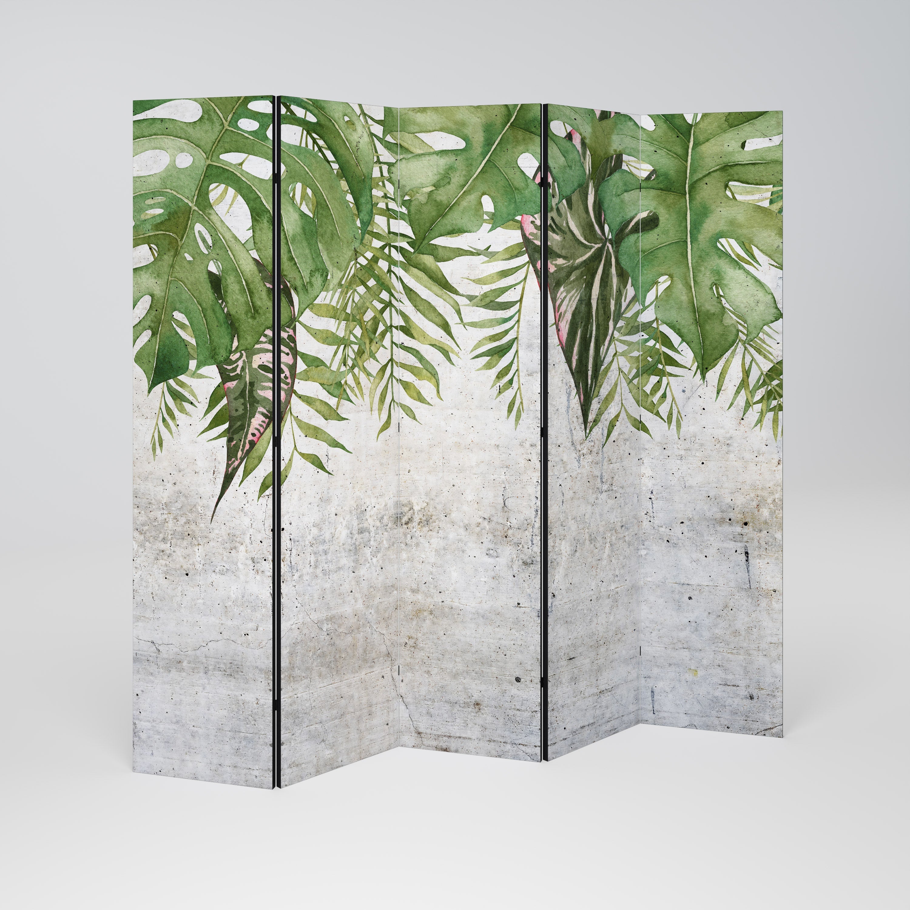 URBAN TROPICS Dekorativer 5-teiliger Raumteiler