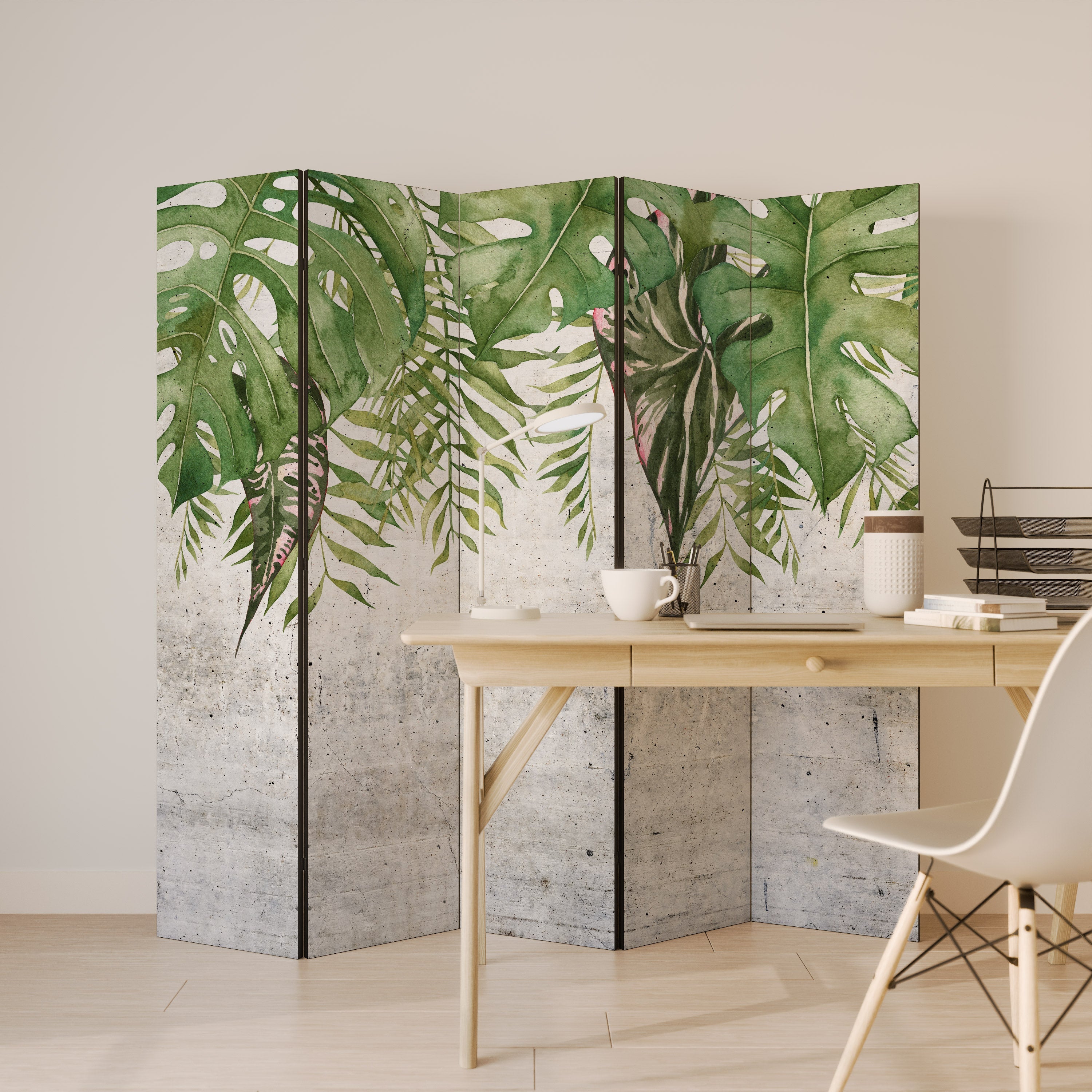URBAN TROPICS Dekorativer 5-teiliger Raumteiler