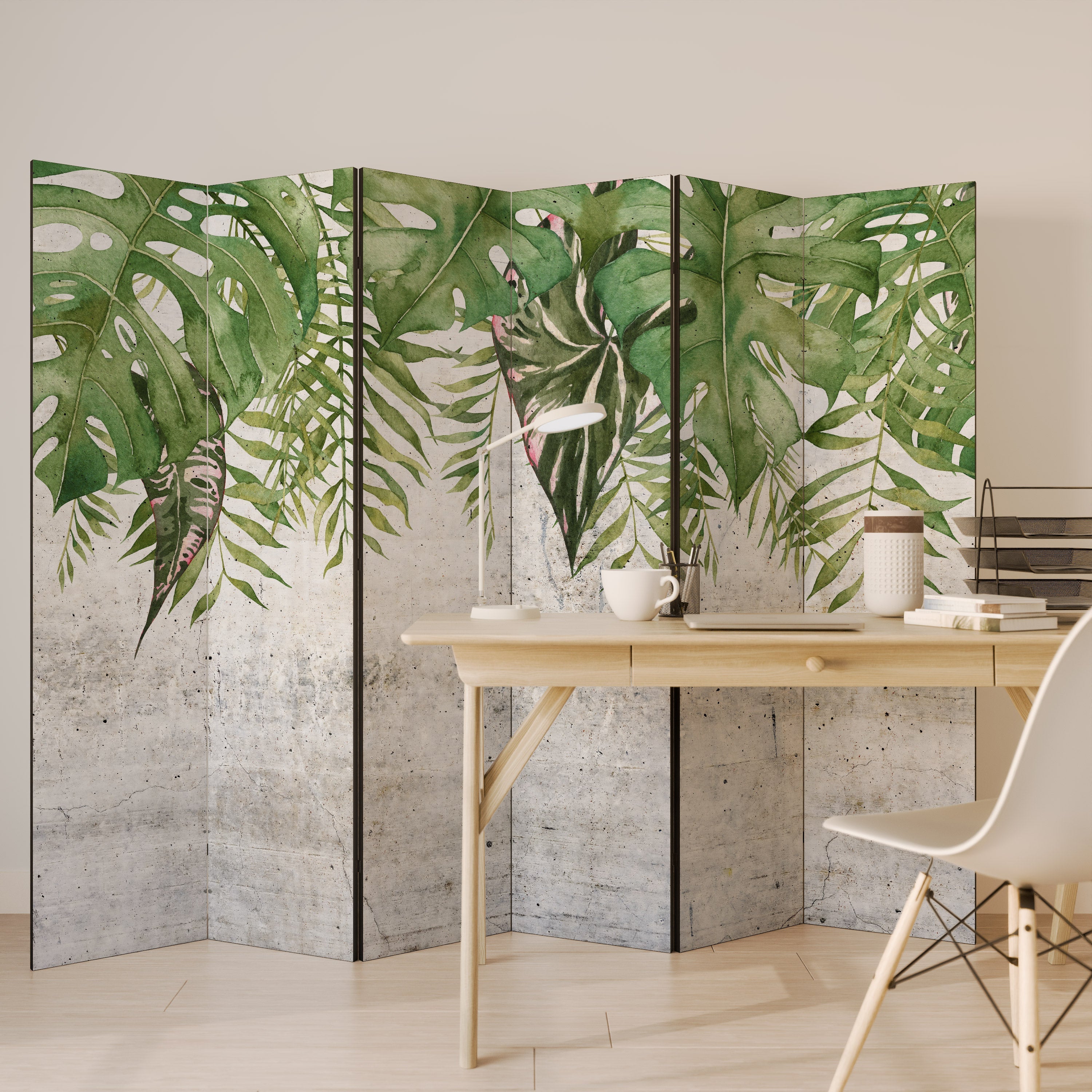 URBAN TROPICS Dekorativer 6-teiliger Raumteiler