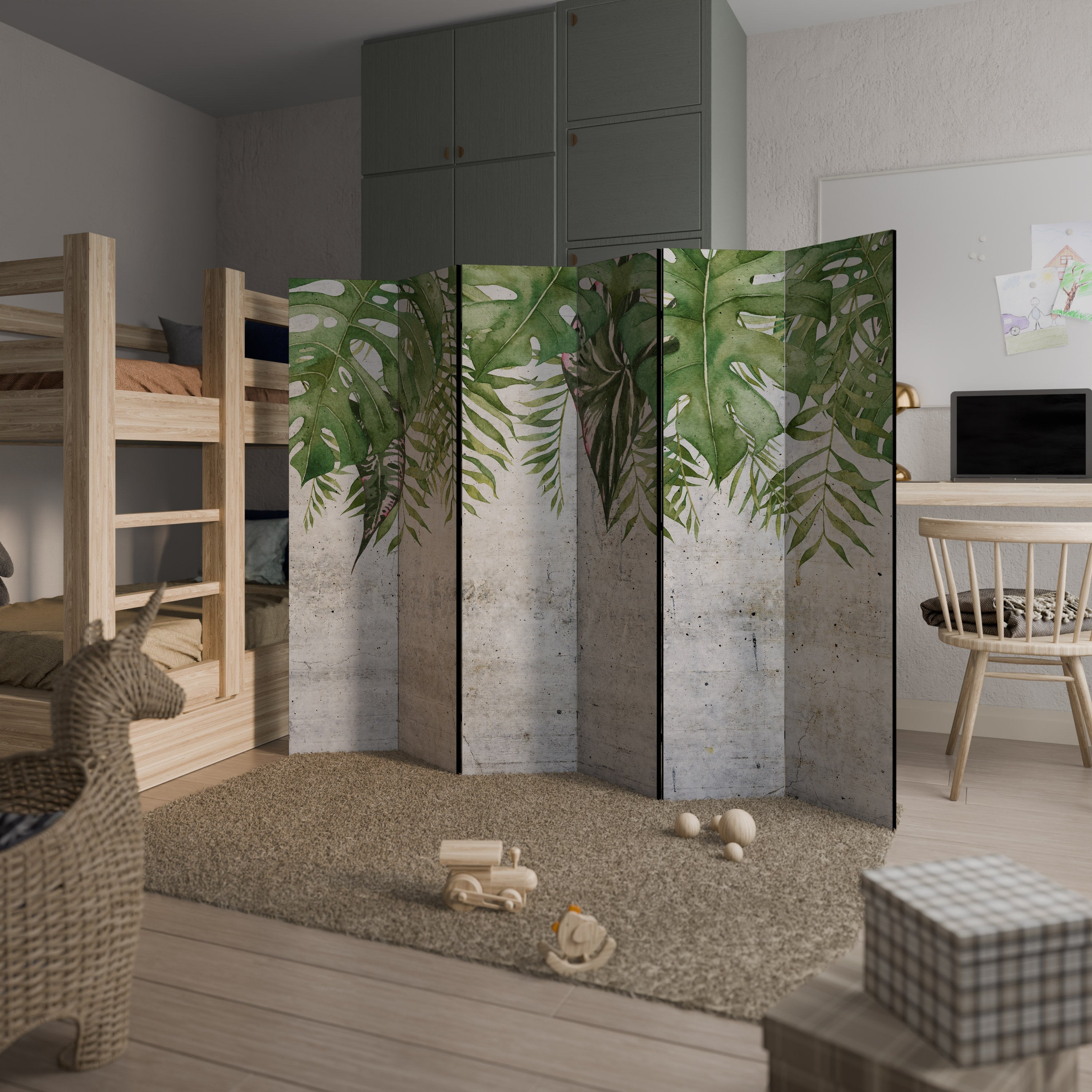 URBAN TROPICS Dekorativer 6-teiliger Raumteiler