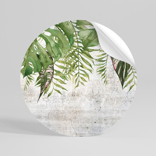 URBAN TROPICS Runder Wandsticker zum Abziehen und Aufkleben