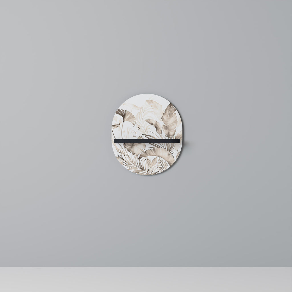 WILD TENDERNESS Oval Art Shelf In Black Finish