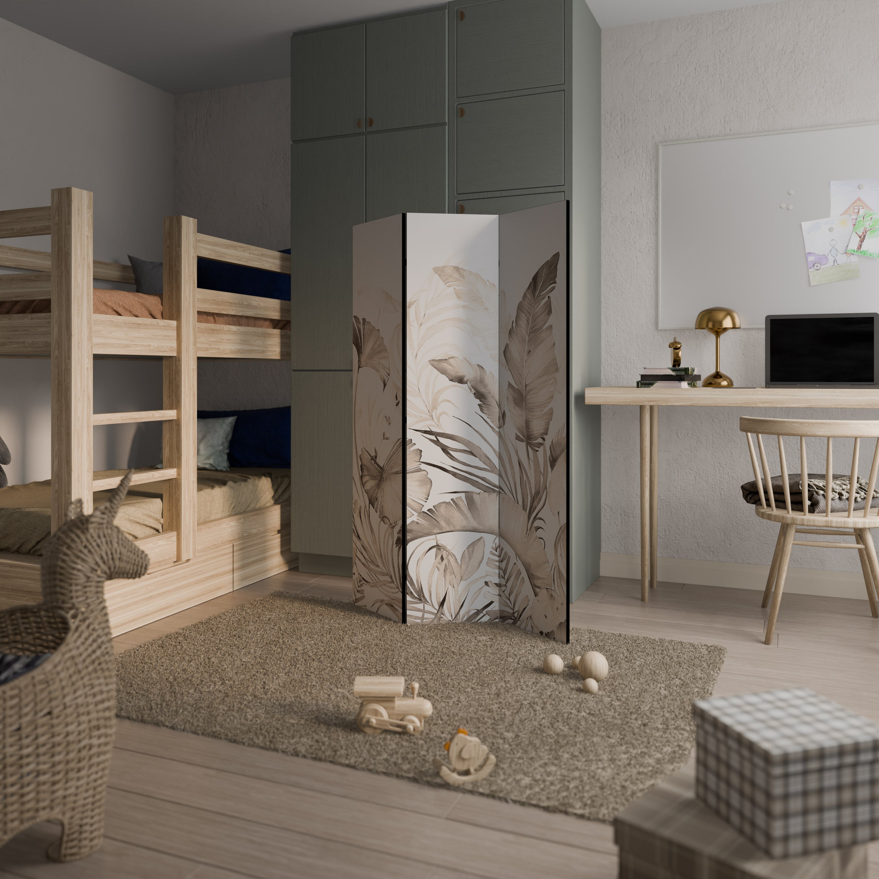 WILD TENDERNESS 3-teiliger Paravent