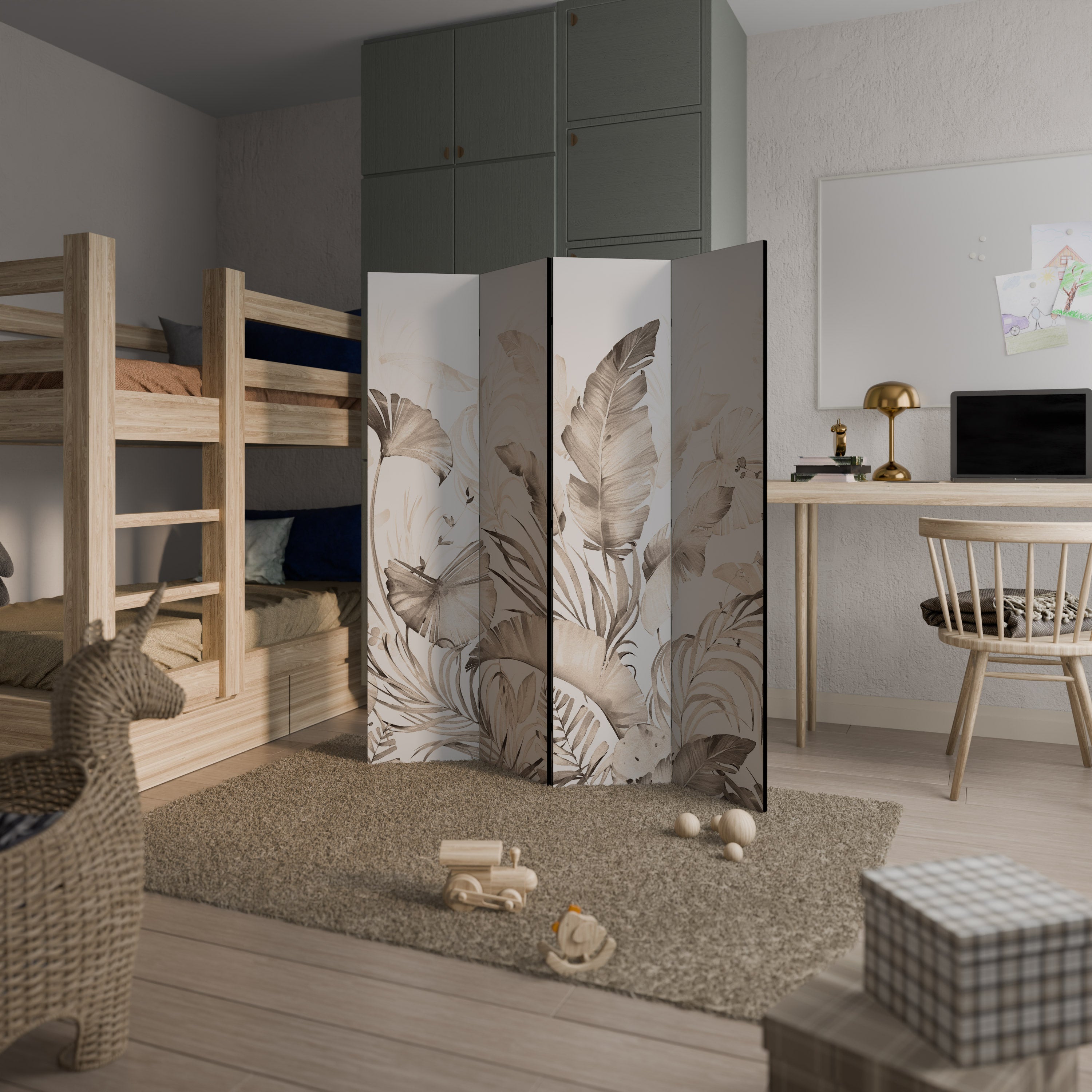 WILD TENDERNESS 4-teiliger Paravent