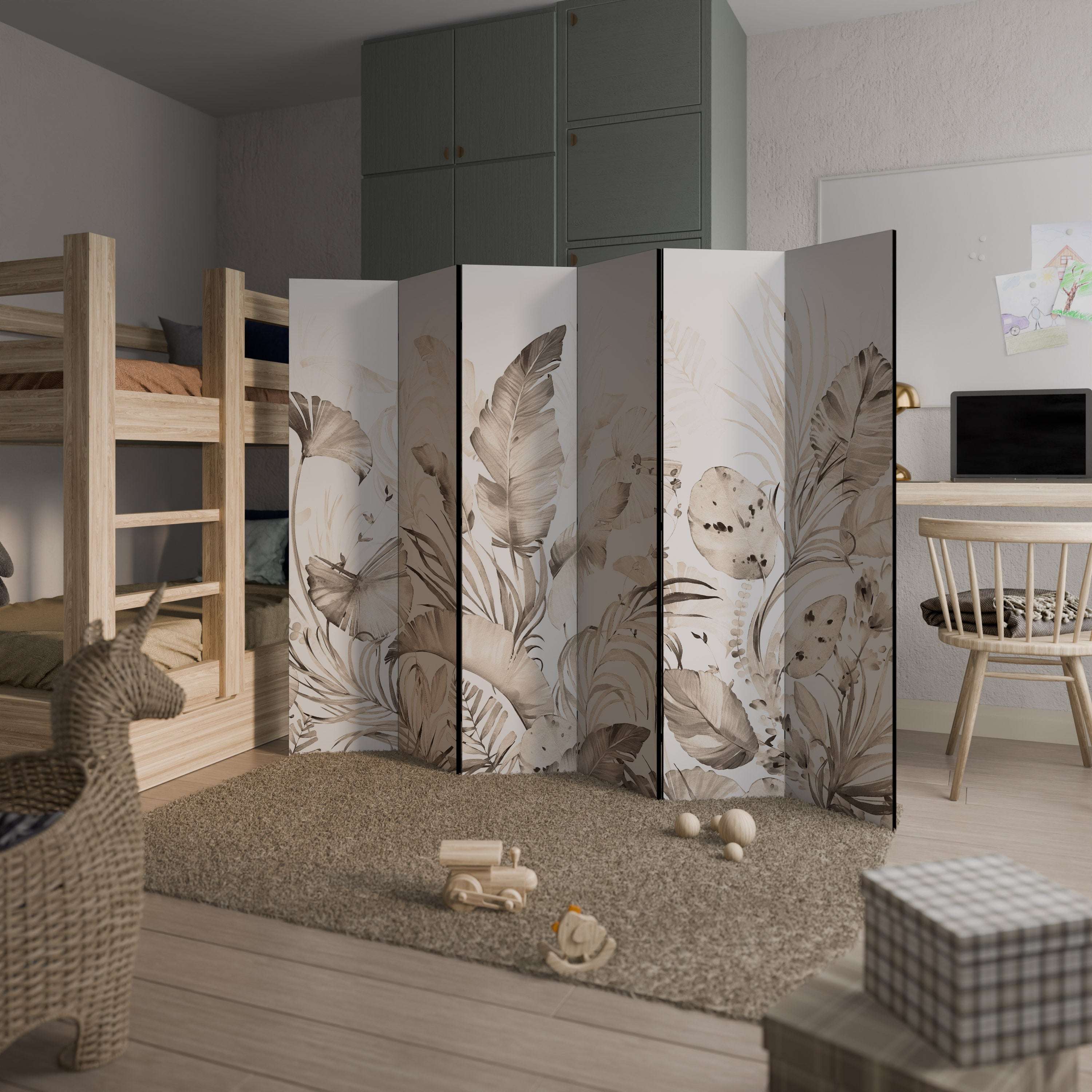 WILD TENDERNESS Dekorativer 6-teiliger Raumteiler
