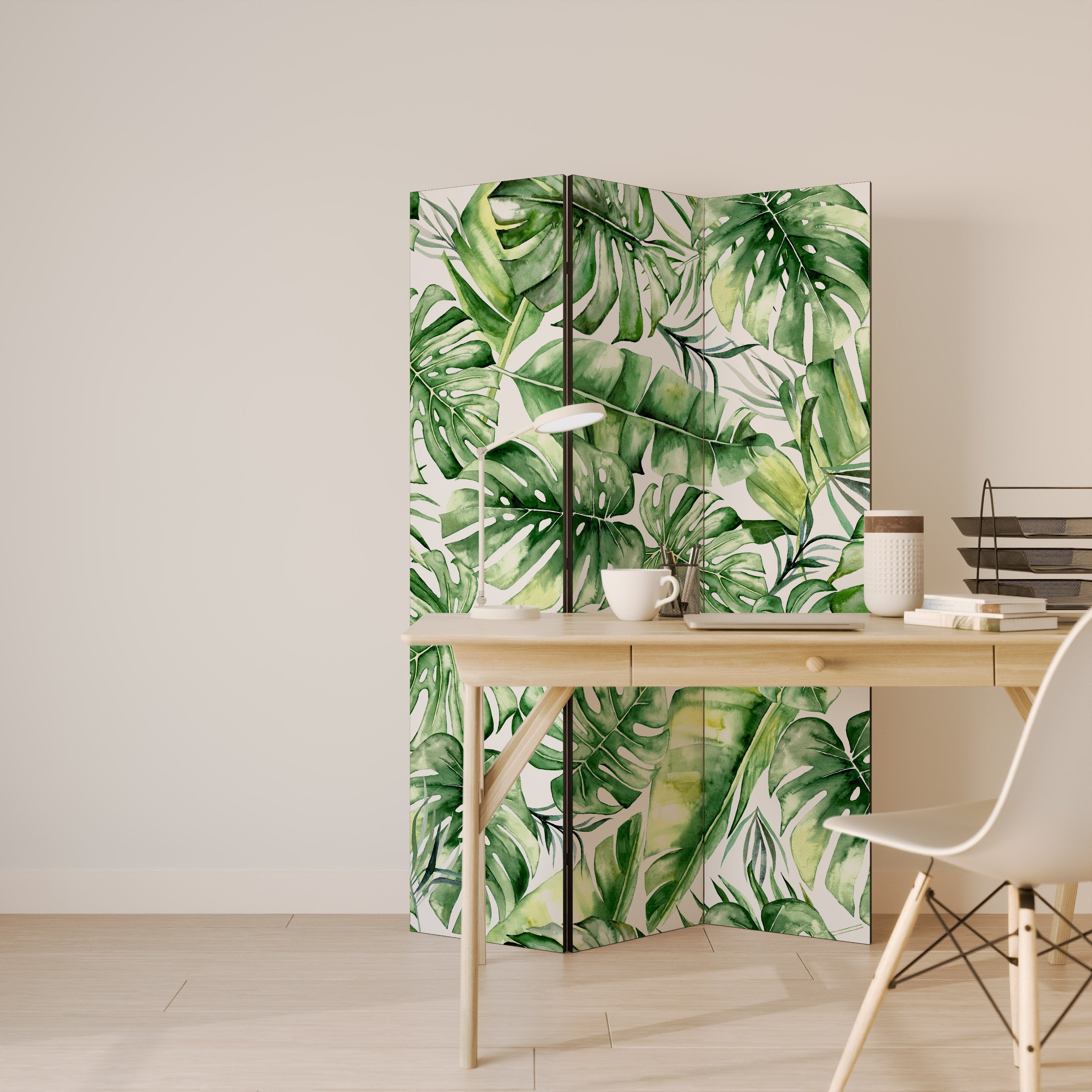 NATURE'S CANVAS Dekorativer 3-teiliger Raumteiler