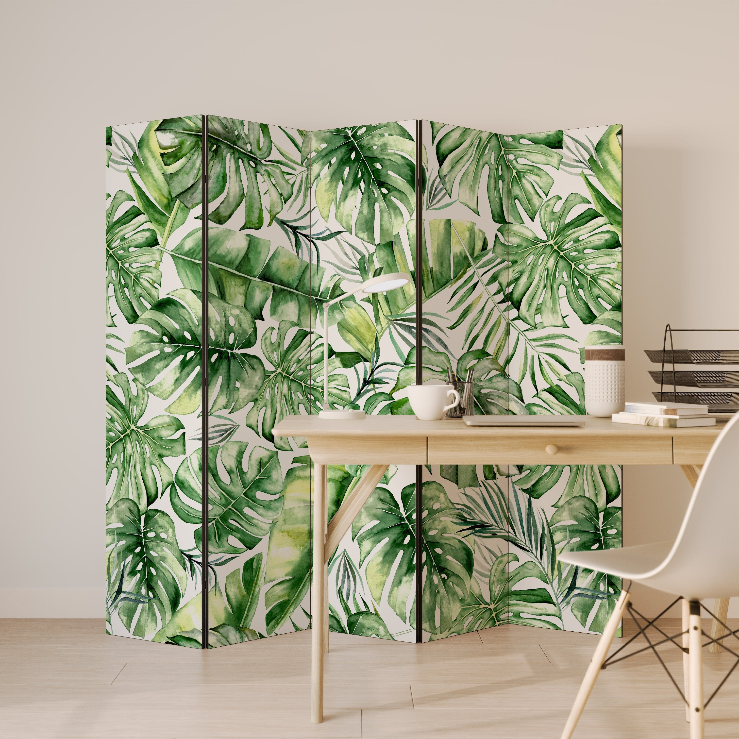 NATURE'S CANVAS Dekorativer 5-teiliger Raumteiler