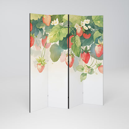 STRAWBERRY DREAMSCAPE 4-teiliger Paravent