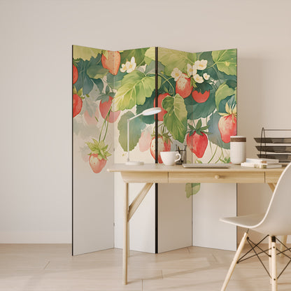 STRAWBERRY DREAMSCAPE 4-teiliger Paravent