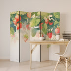 STRAWBERRY DREAMSCAPE Decorative 5-Panel Room Divider