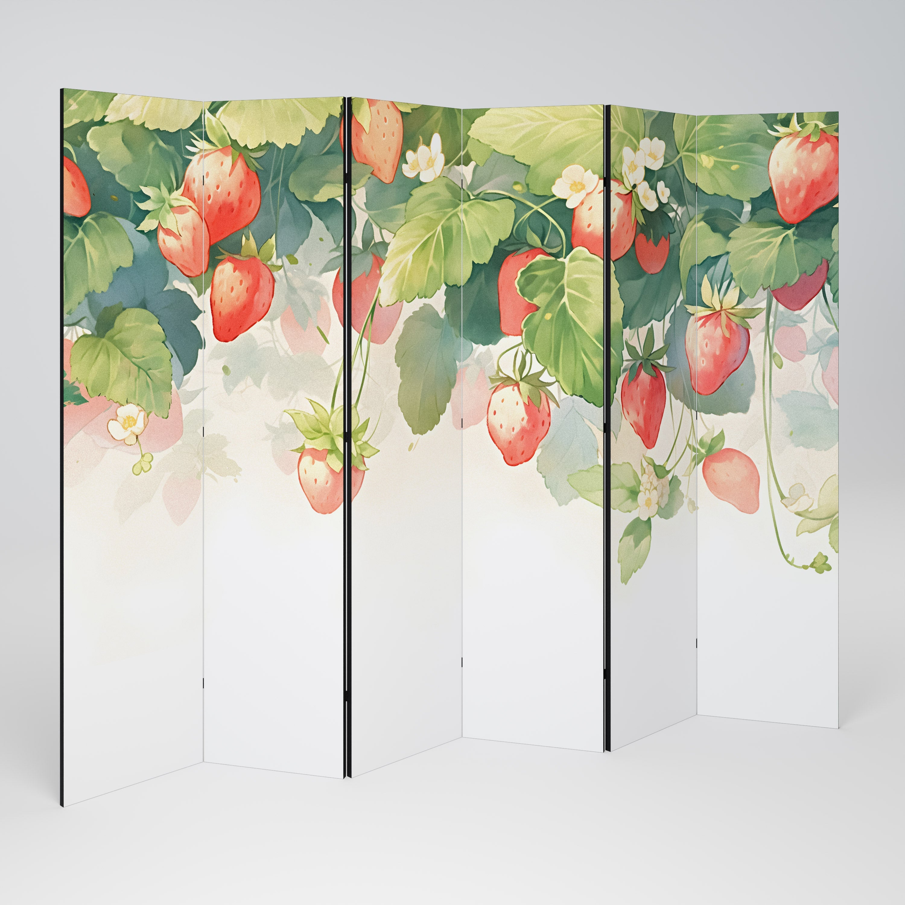 STRAWBERRY DREAMSCAPE Dekorativer 6-teiliger Raumteiler