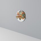 FLEETING DAYS Ovales Kunstregal in Eiche-Optik