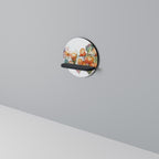 FLEETING DAYS Rundes Kunstregal in Schwarz