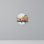 FLEETING DAYS Rundes Kunstregal in Schwarz