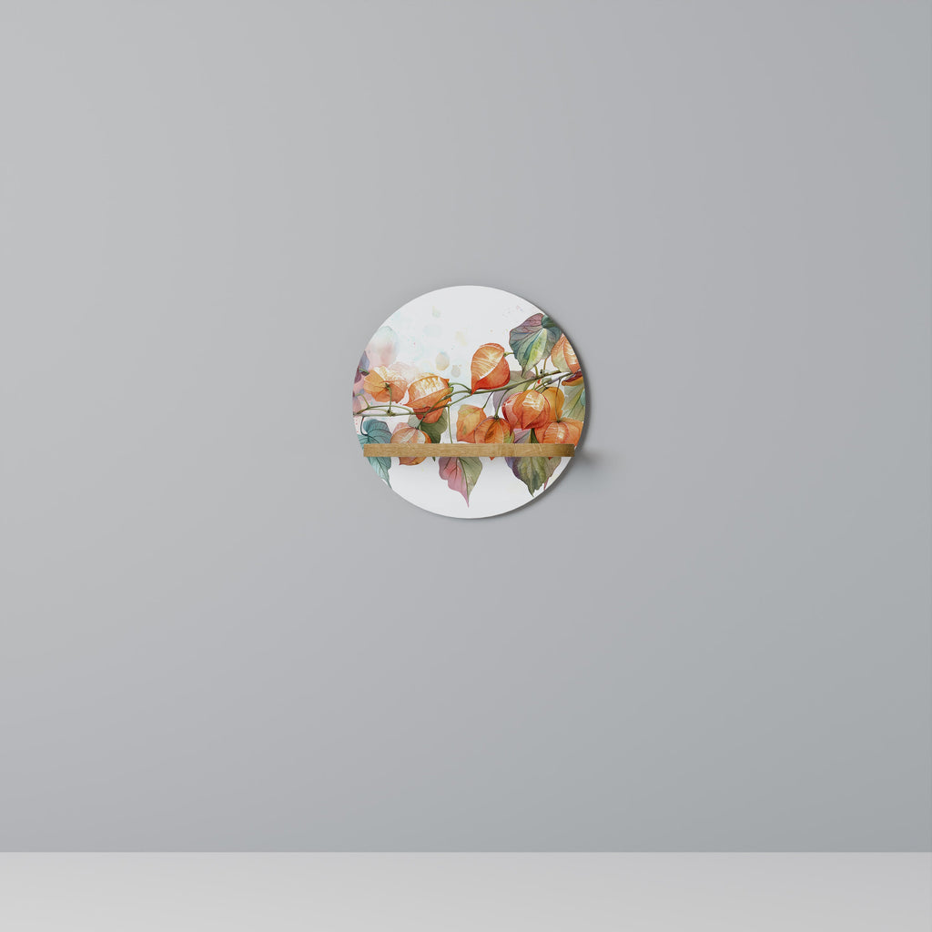 FLEETING DAYS Rundes Kunstregal in Eiche-Optik