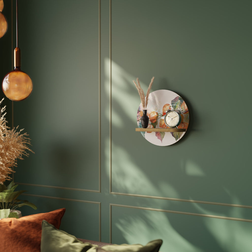 FLEETING DAYS Rundes Kunstregal in Eiche-Optik