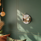 FLEETING DAYS Rundes Kunstregal in Eiche-Optik