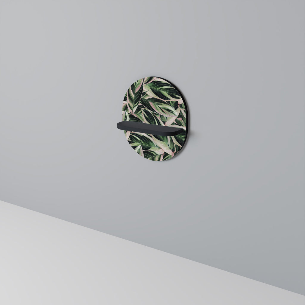 EERIE STROMANTHE Oval Art Shelf In Black Finish