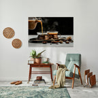 STEAMING SIPS OF SERENITY Selbstklebendes Horizontal-Poster