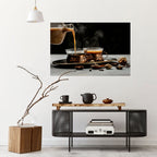 STEAMING SIPS OF SERENITY Selbstklebendes Horizontal-Poster