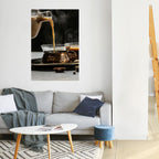 STEAMING SIPS OF SERENITY Selbstklebendes Poster - Hochformat