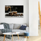 STEAMING SIPS OF SERENITY Selbstklebendes Horizontal-Poster