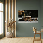 STEAMING SIPS OF SERENITY Selbstklebendes Horizontal-Poster