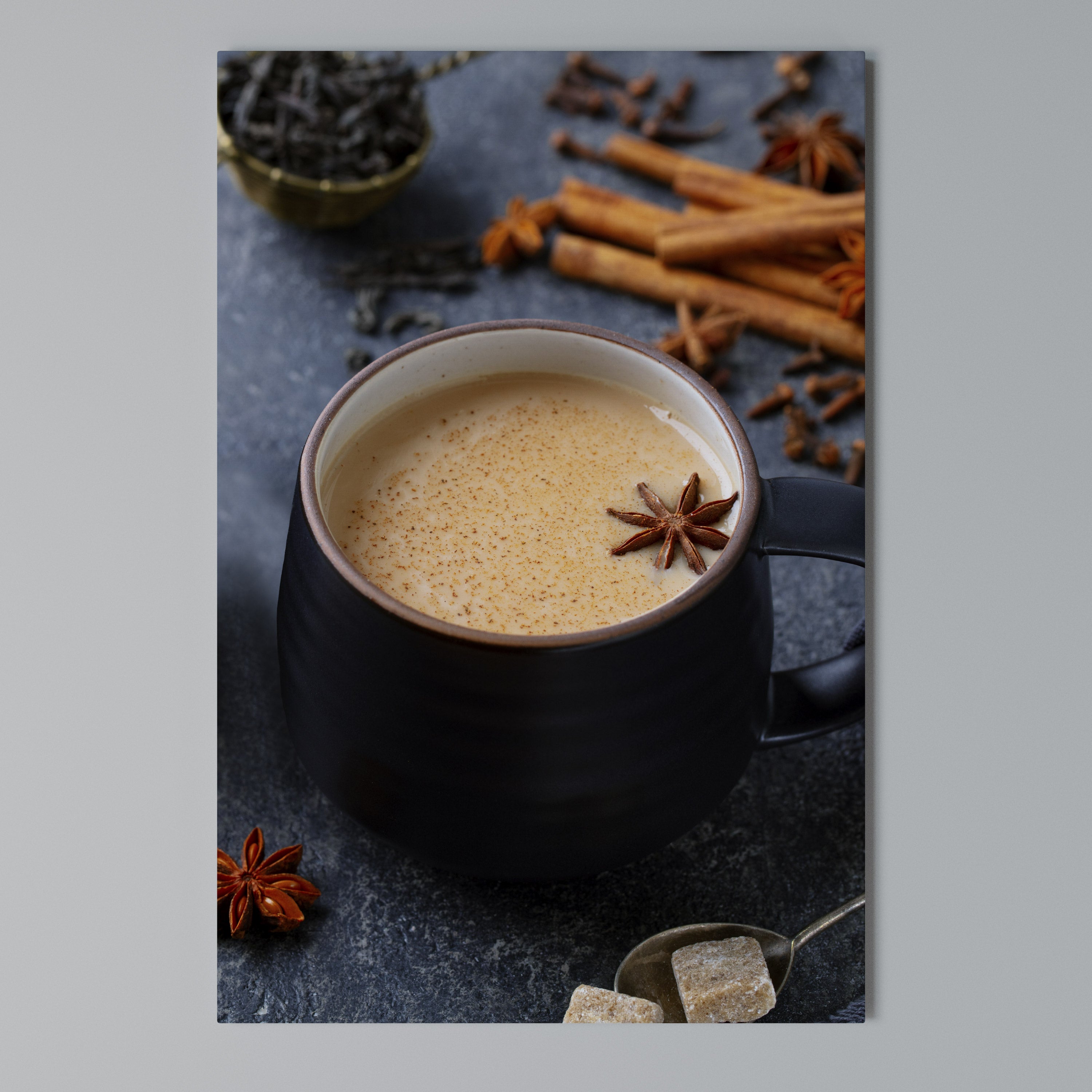 WARMTH IN A CUP Vertical Canvas Print