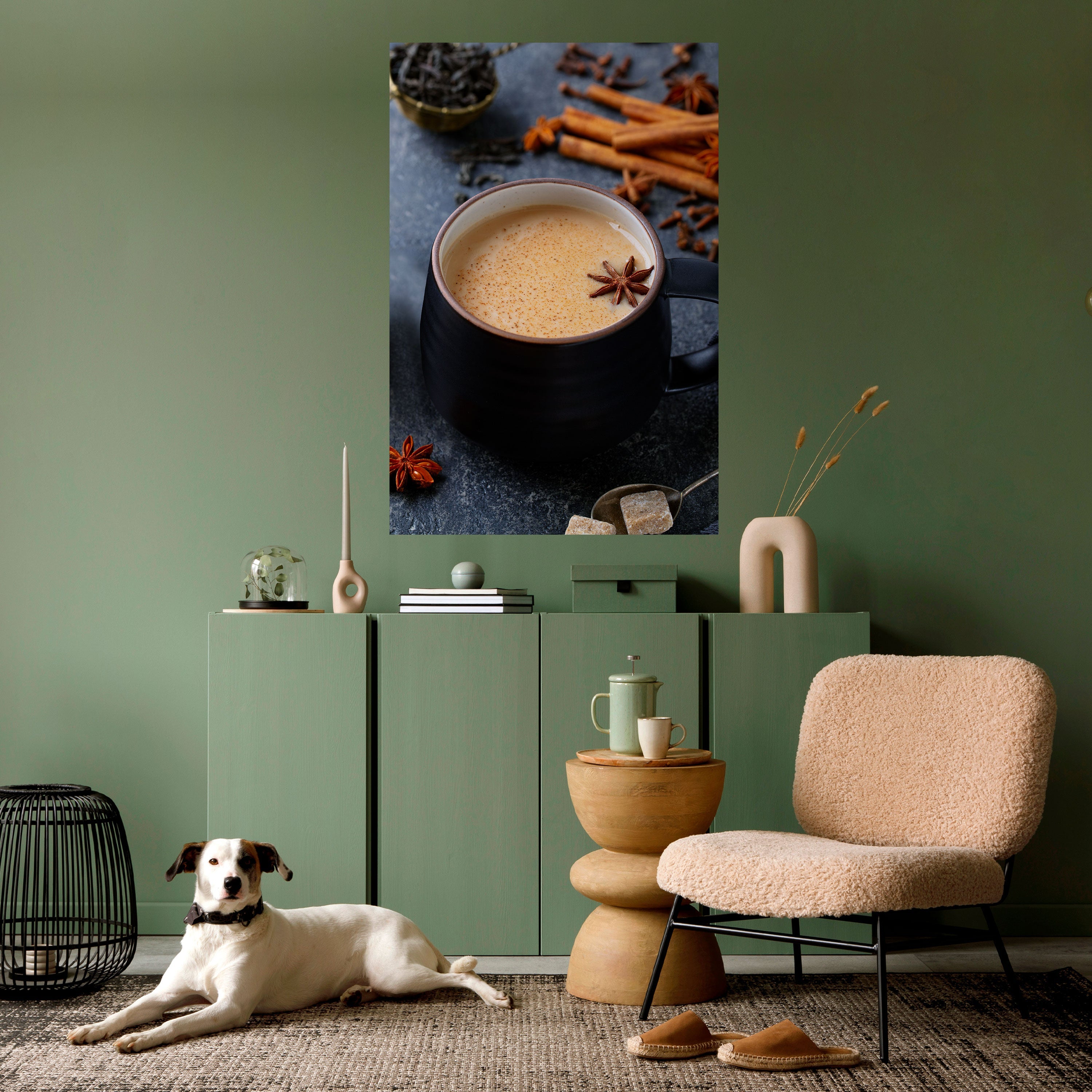 WÄRME IN EINER TASSE Vertikales Poster zum Abziehen und Aufkleben
