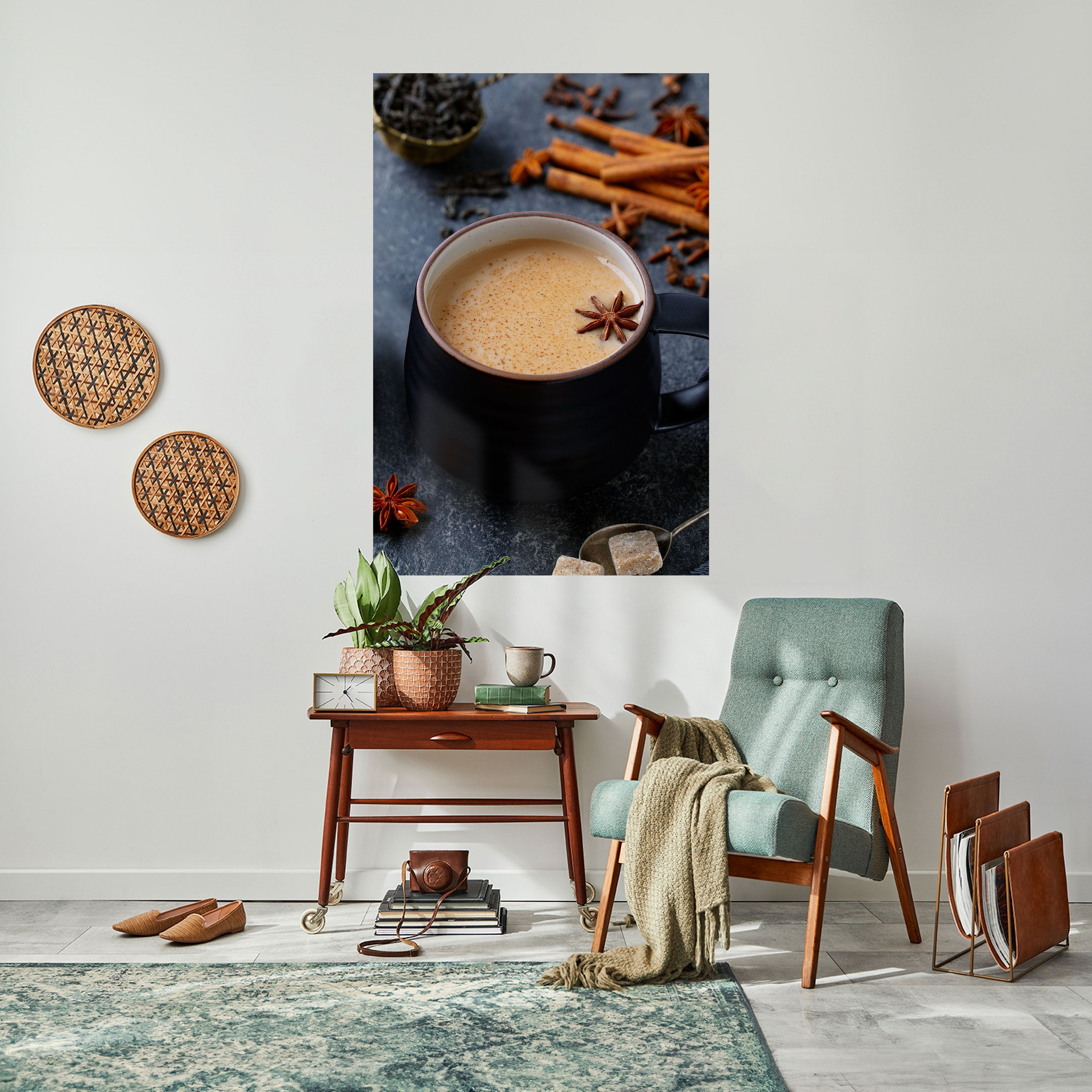WÄRME IN EINER TASSE Vertikales Poster zum Abziehen und Aufkleben