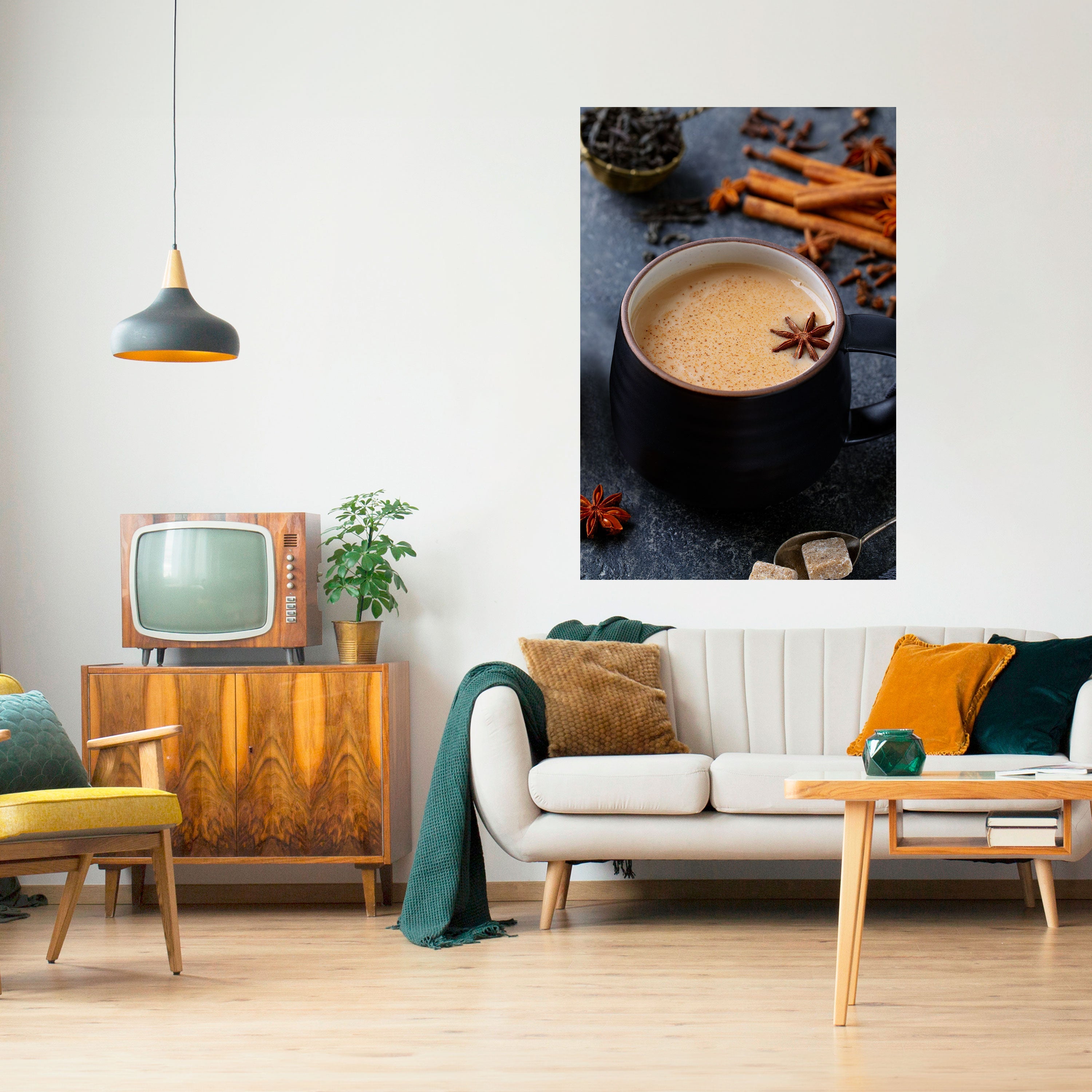 WÄRME IN EINER TASSE Vertikales Poster zum Abziehen und Aufkleben