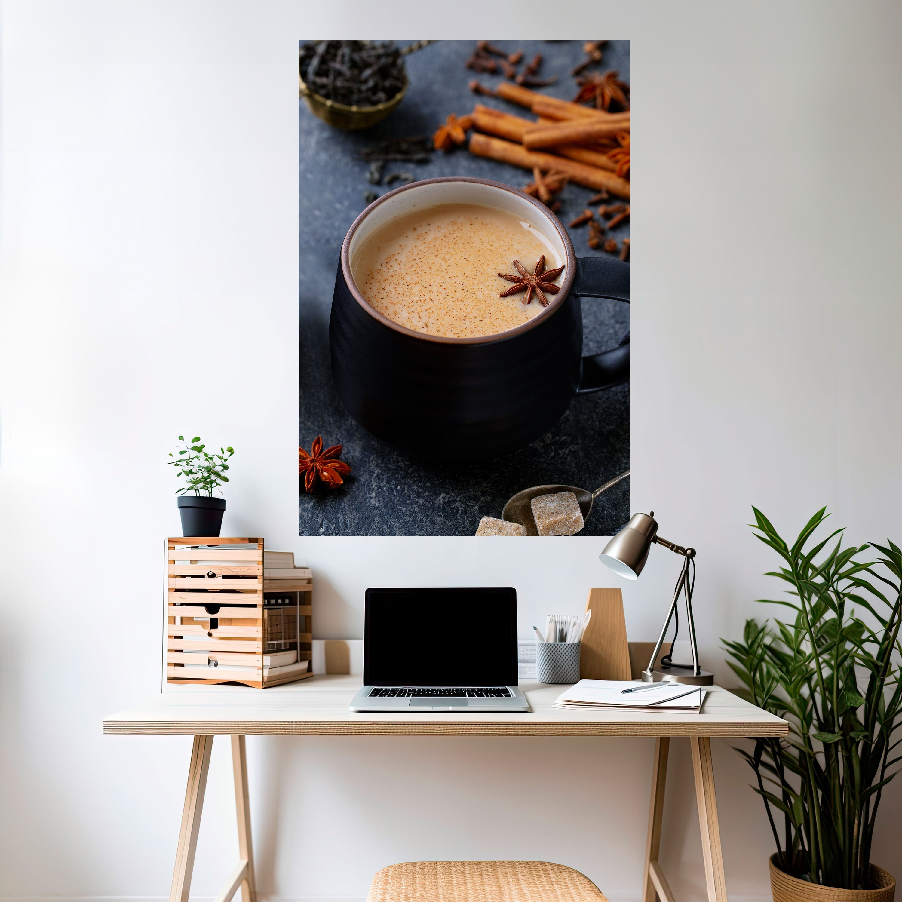 WÄRME IN EINER TASSE Vertikales Poster zum Abziehen und Aufkleben