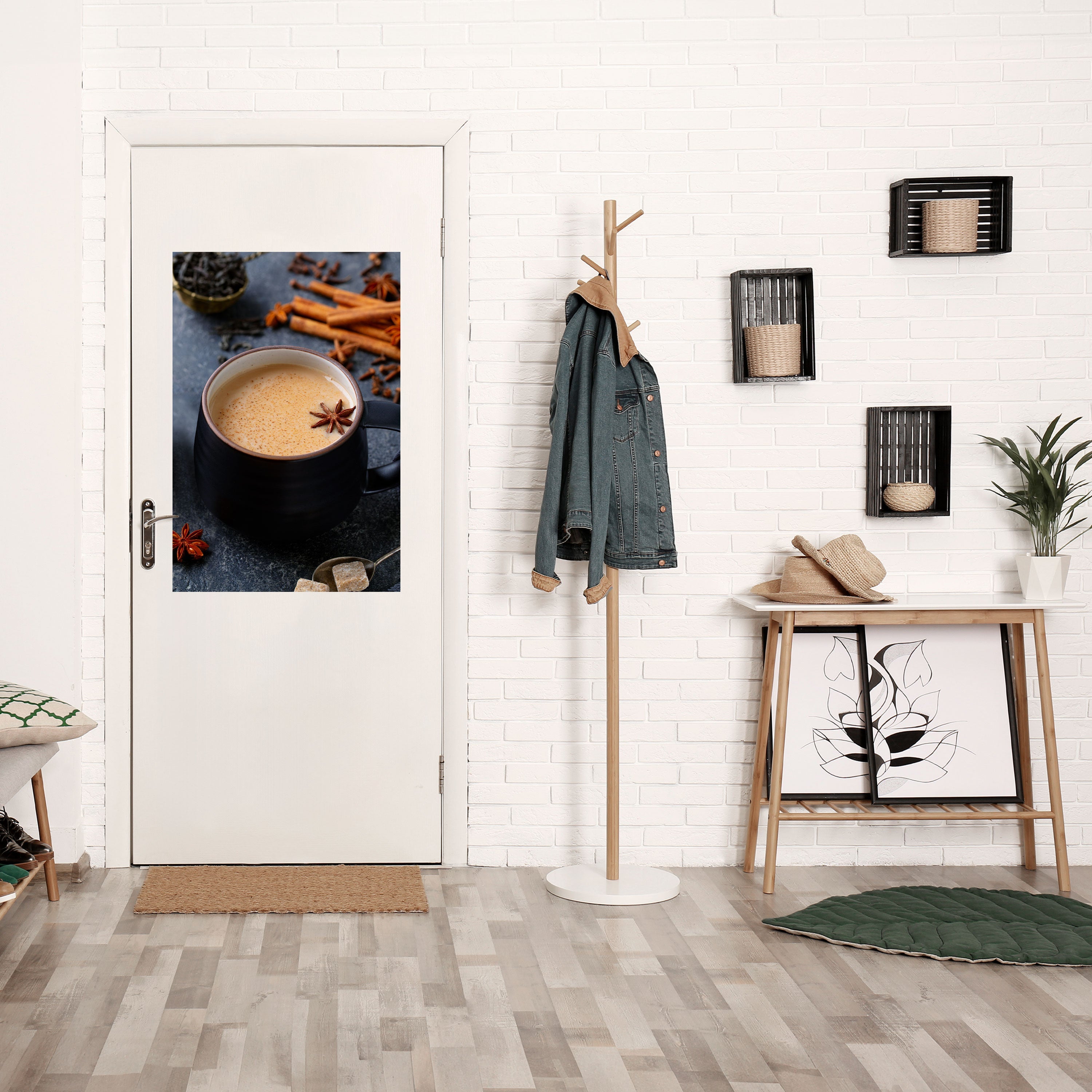 WÄRME IN EINER TASSE Vertikales Poster zum Abziehen und Aufkleben