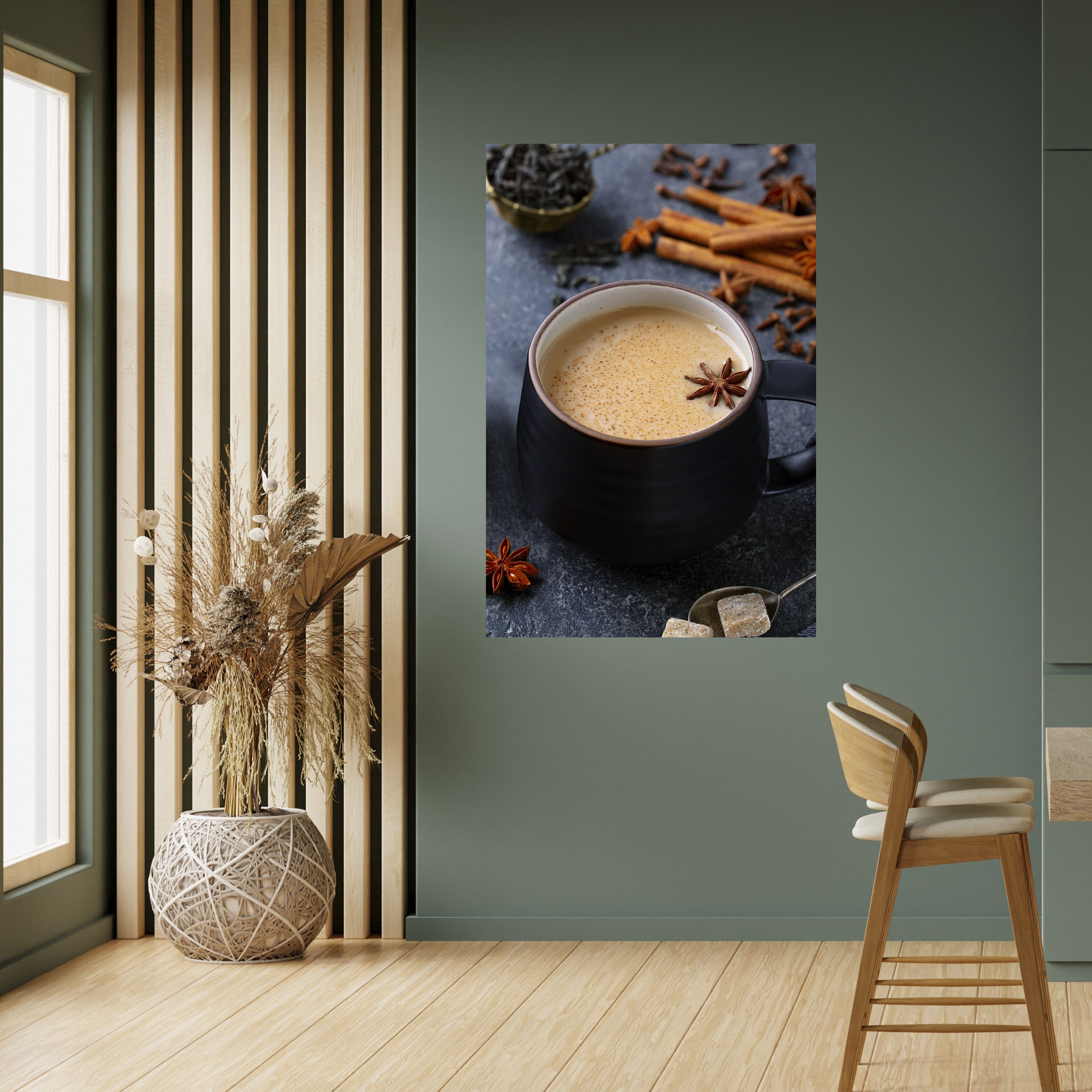 WÄRME IN EINER TASSE Vertikales Poster zum Abziehen und Aufkleben