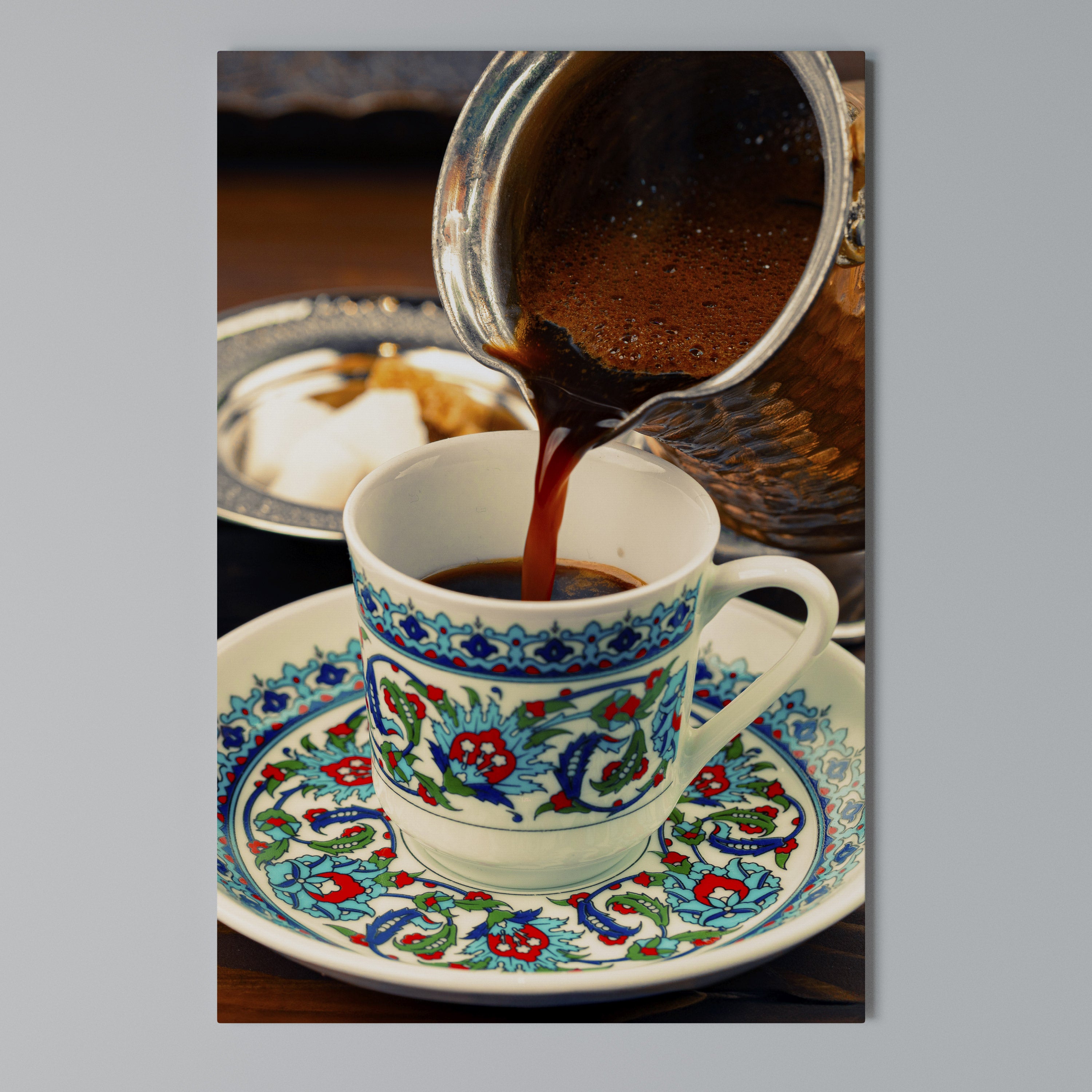 TRADITION IN A CUP Vertical Canvas Print