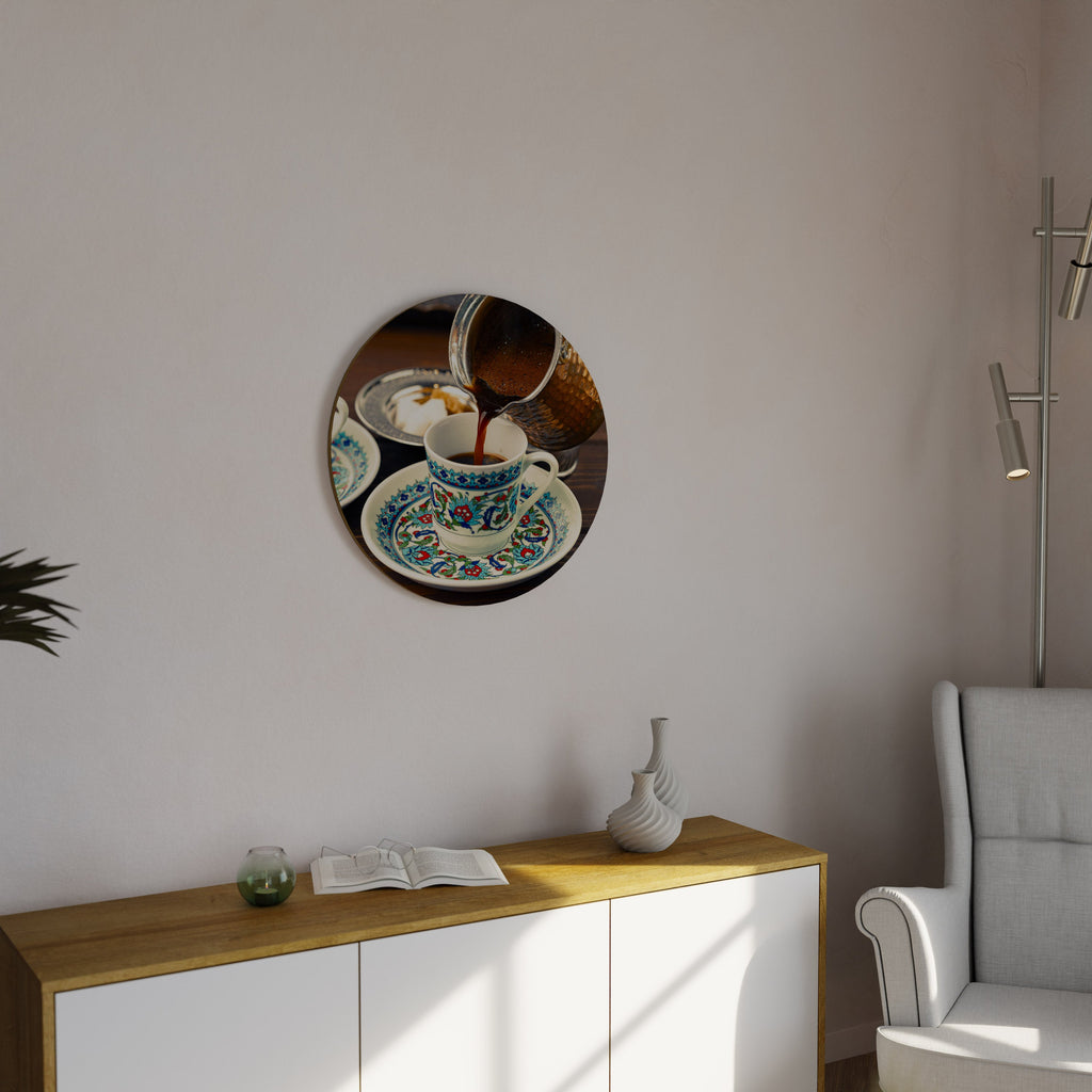 TRADITION IN A CUP Runde Wanddekoration Ø 69 cm