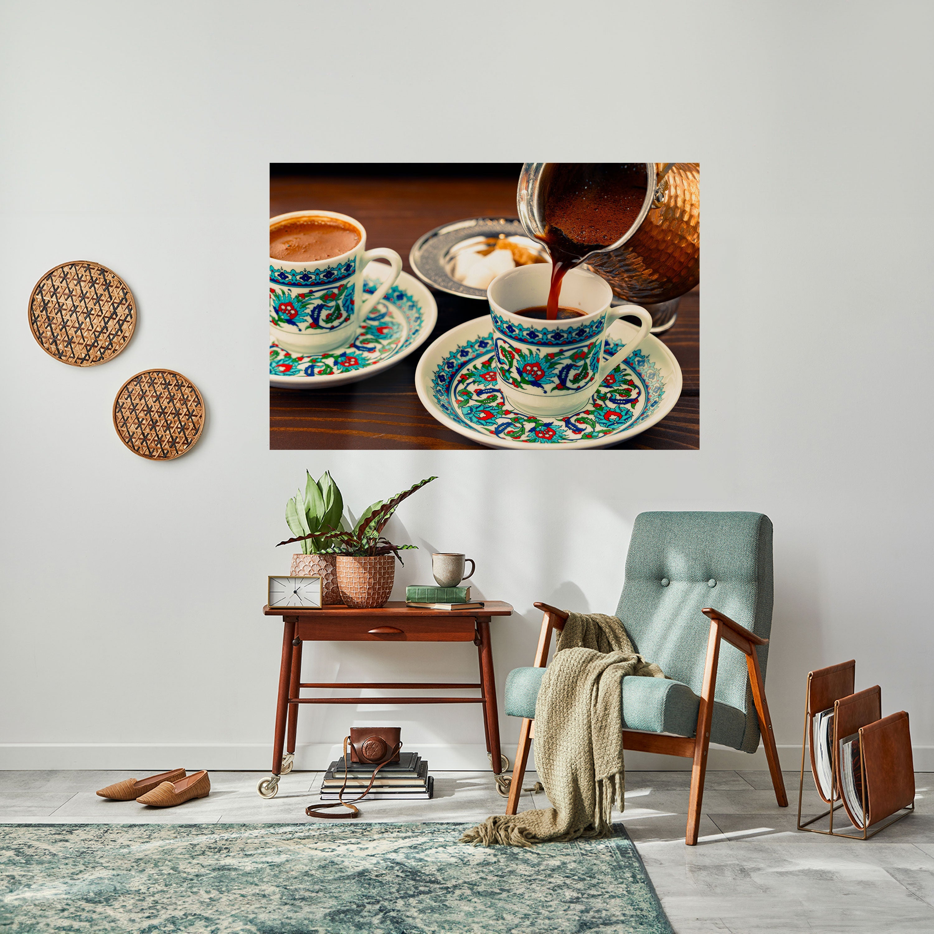 TRADITION IN A CUP Peel and Stick Horizontal Poster