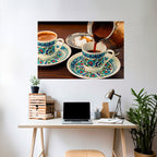 TRADITION IN A CUP Peel and Stick Horizontal Poster