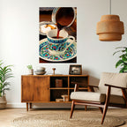 TRADITION IN A CUP Selbstklebendes Poster - Hochformat