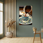 TRADITION IN A CUP Selbstklebendes Poster - Hochformat