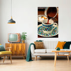 TRADITION IN A CUP Selbstklebendes Poster - Hochformat