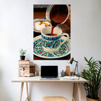 TRADITION IN A CUP Selbstklebendes Poster - Hochformat