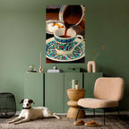 TRADITION IN A CUP Selbstklebendes Poster - Hochformat