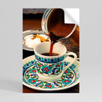 TRADITION IN A CUP Selbstklebendes Poster - Hochformat